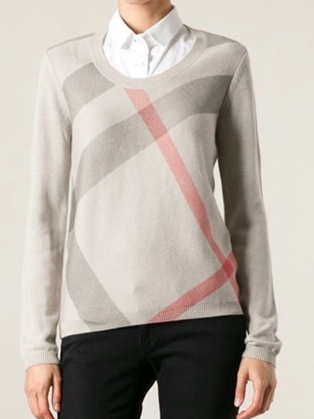 Burberry Brit Nova Check Pullover Sweater Size L